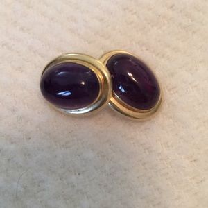 Amethyst and gold earrings